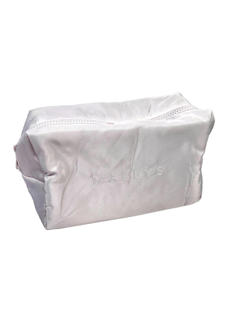 Maelys Cosmetic Makeup Travel Bag Case Light Pink Zipper Closure NWT 9 x 5.5 x 4